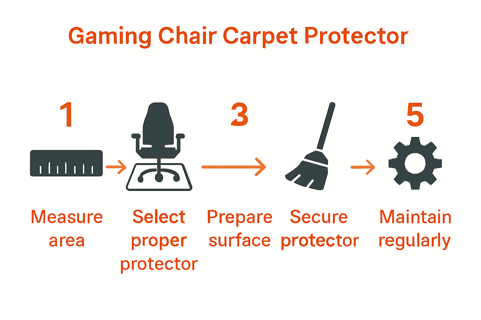 Infographic comparing key steps to install carpet protector