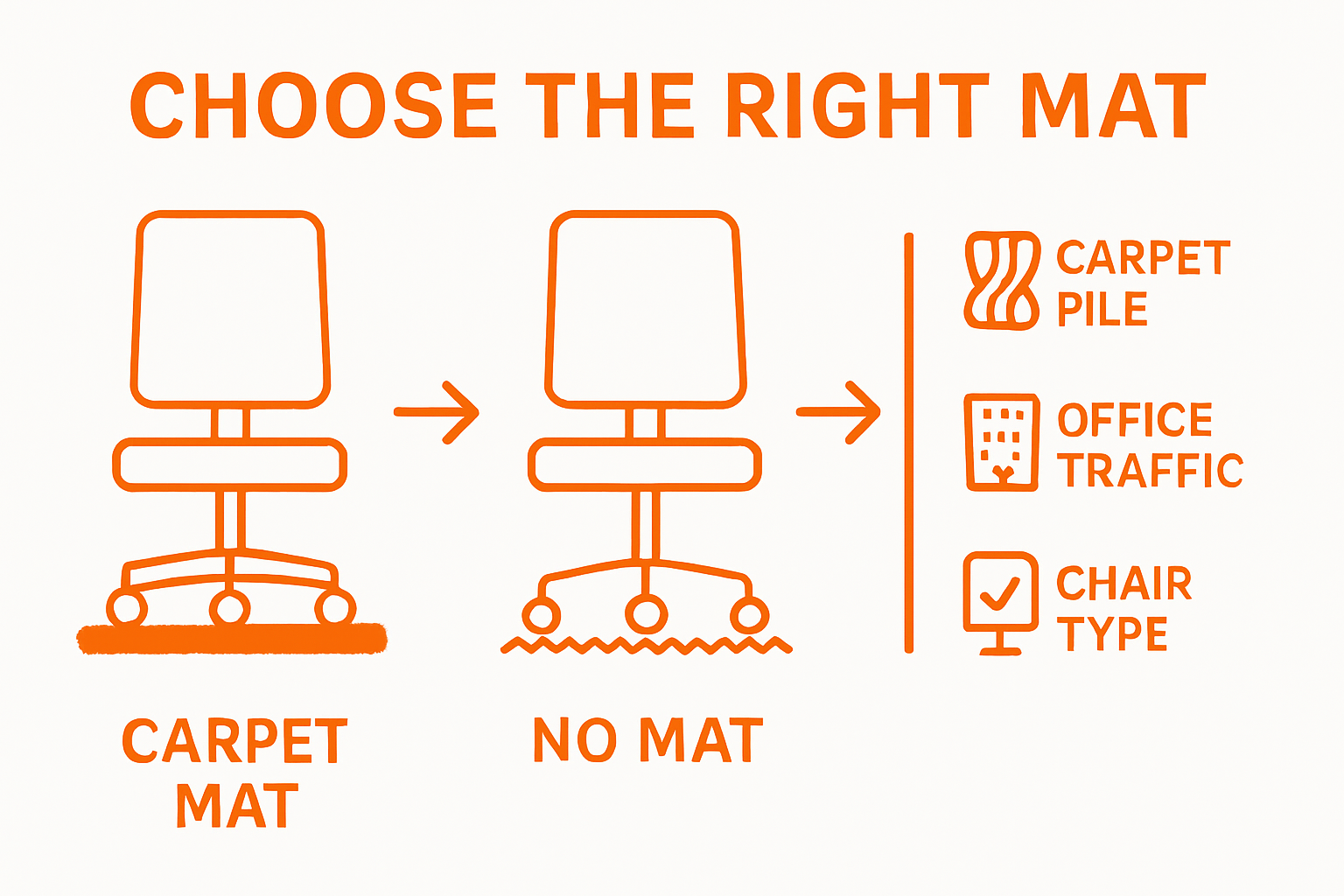Infographic shows how to select carpet protector mat