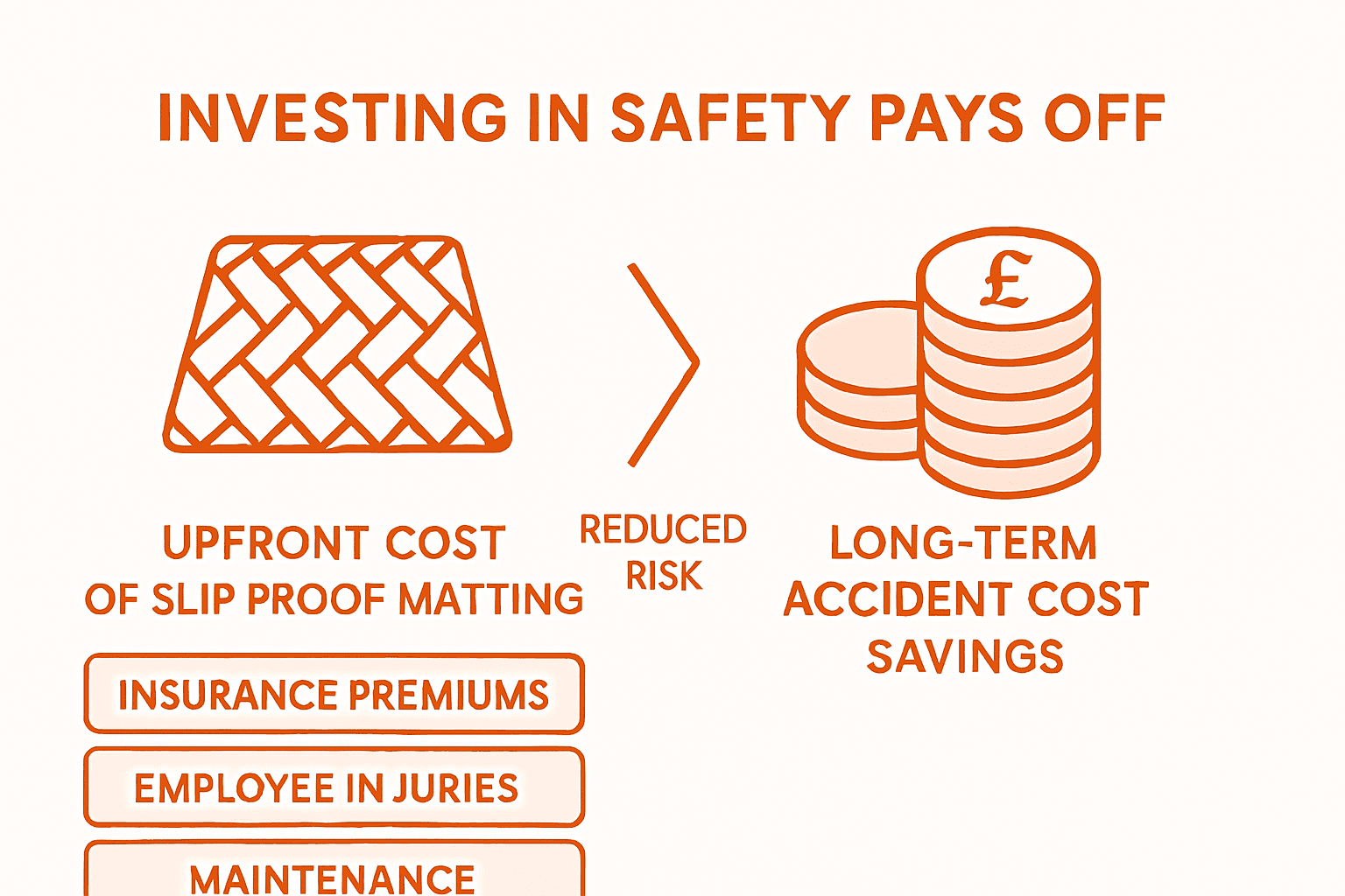 Cost comparison slip proof matting infographic