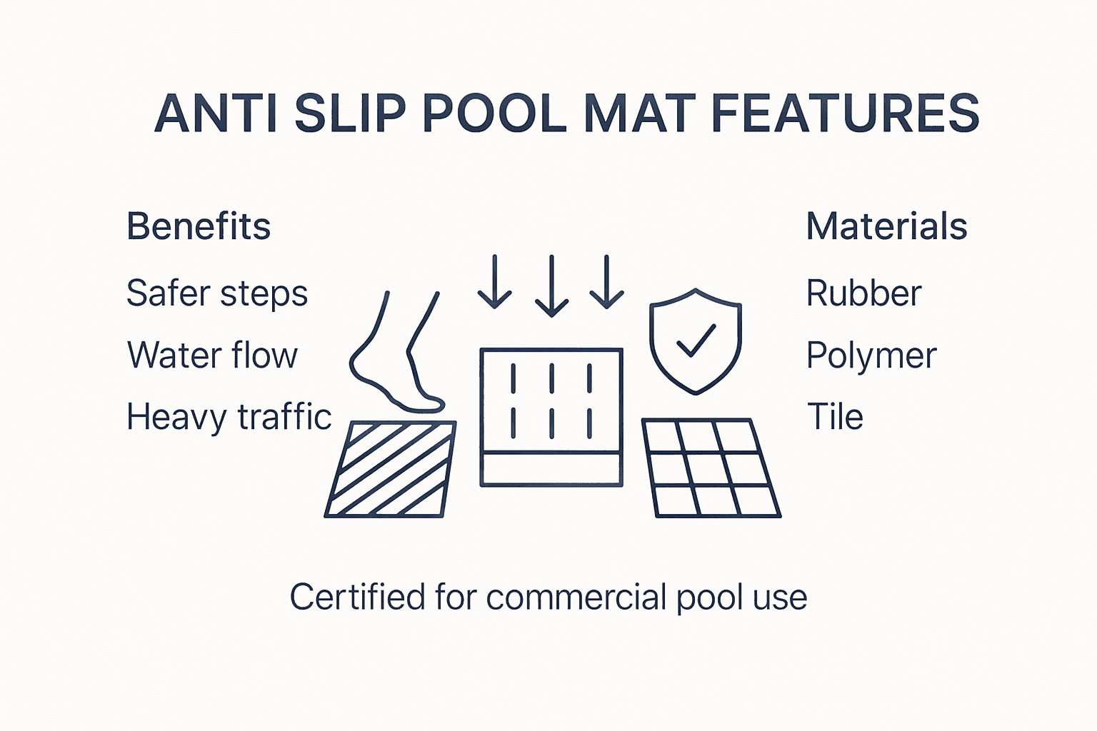 Infographic showing mat features and benefits