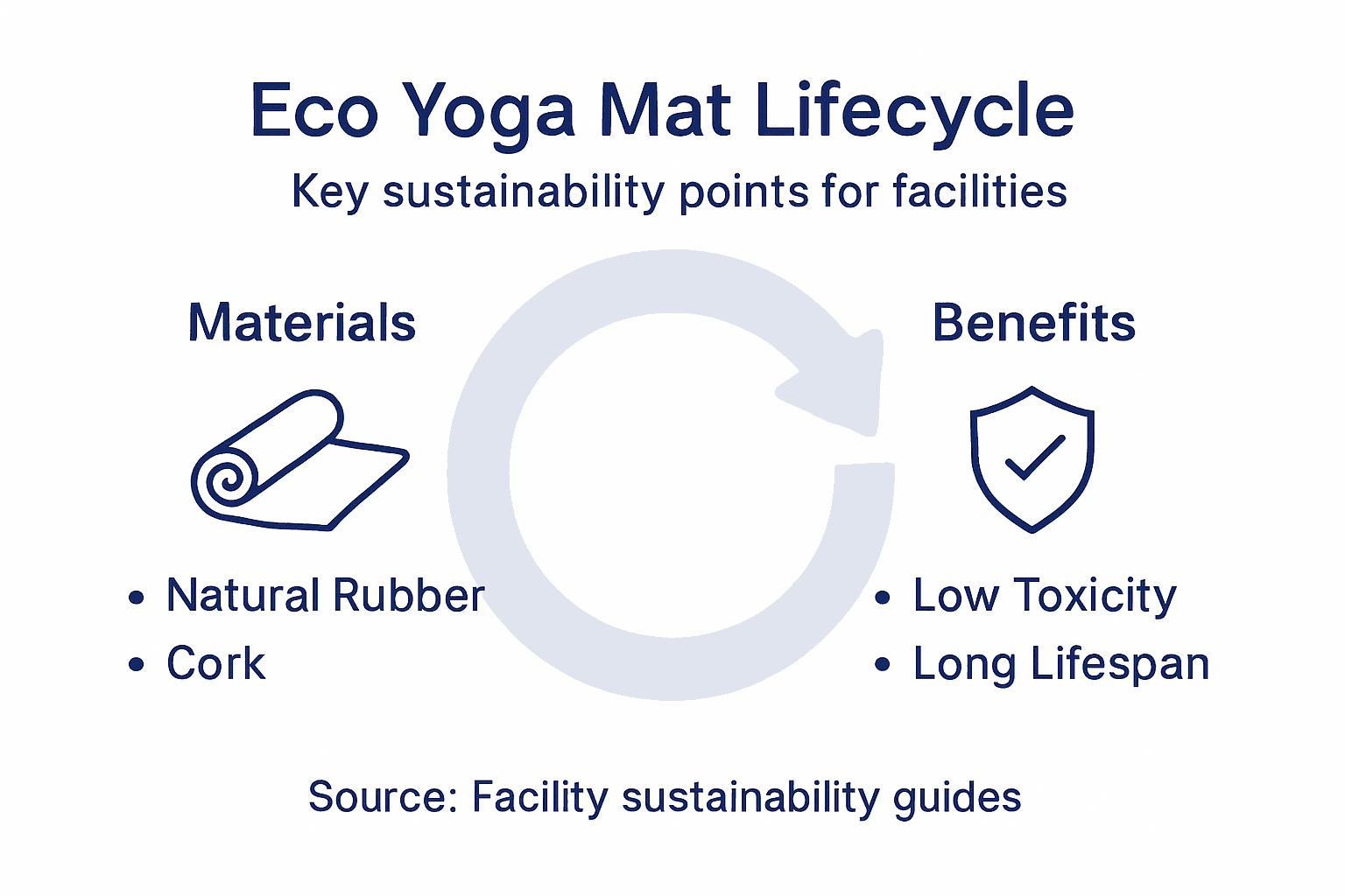 Infographic on eco yoga mat lifecycle sustainability