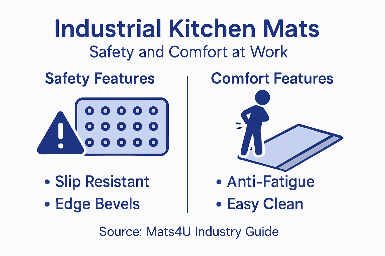 Infographic showing mat safety and comfort features