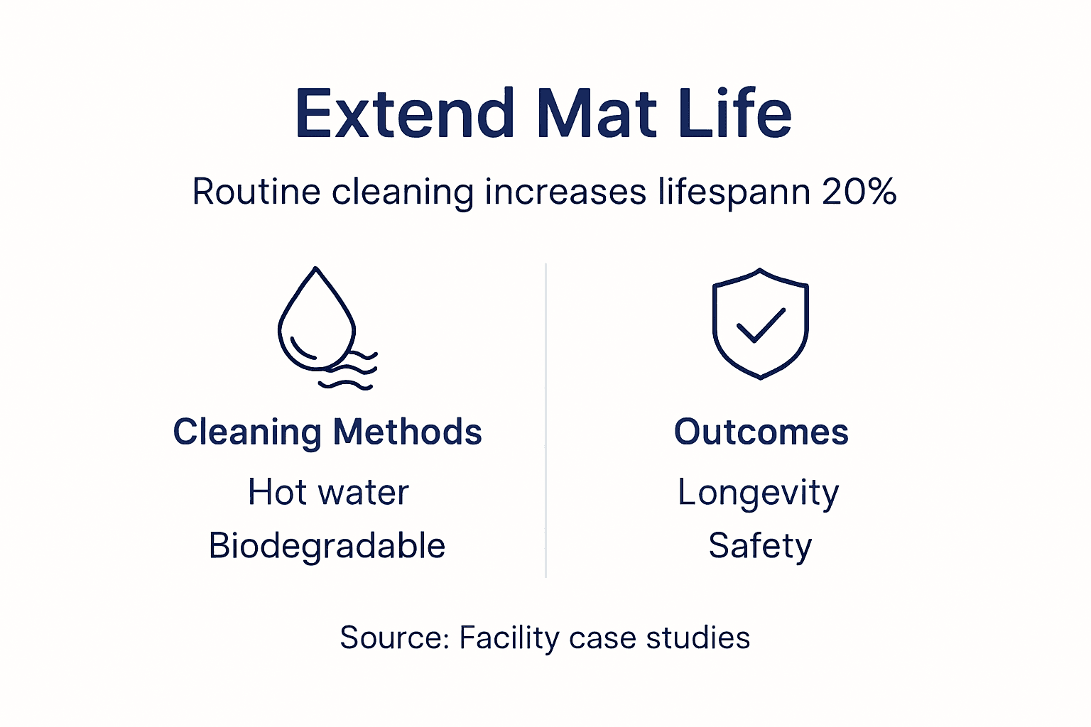 Infographic showing mat cleaning and benefits