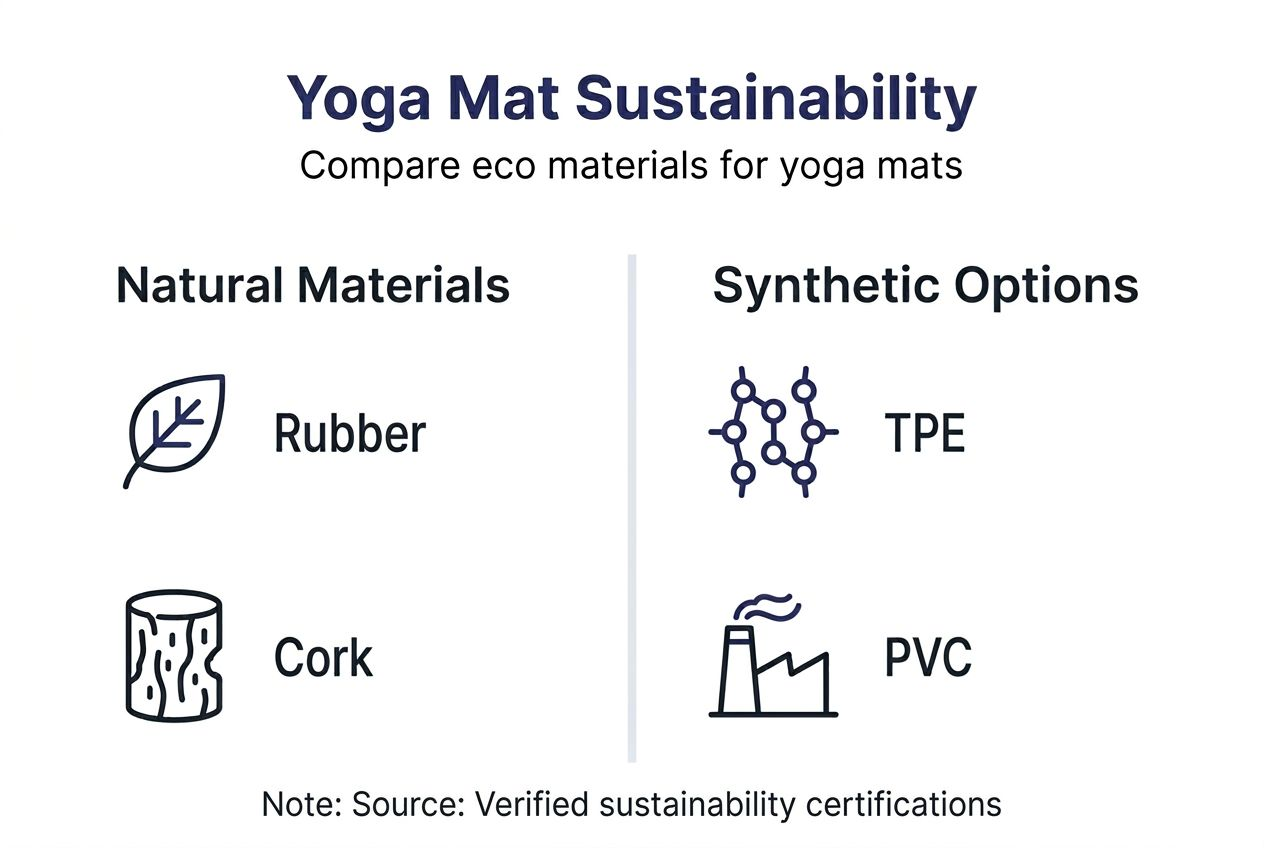 Infographic comparing yoga mat sustainability