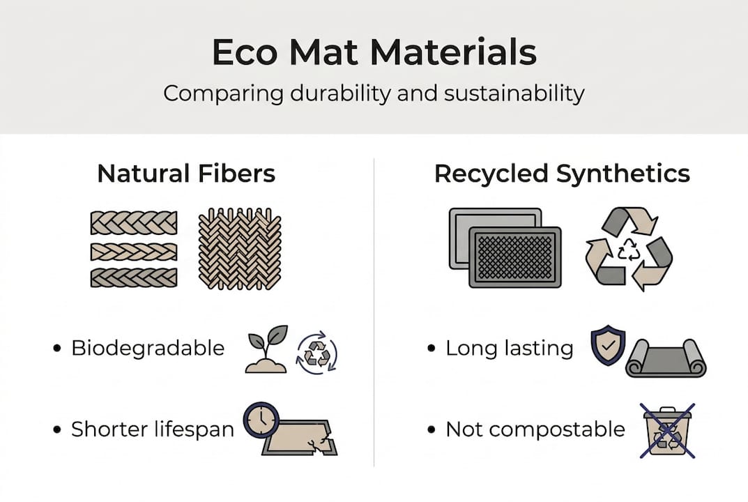 Infographic comparing mat material durability