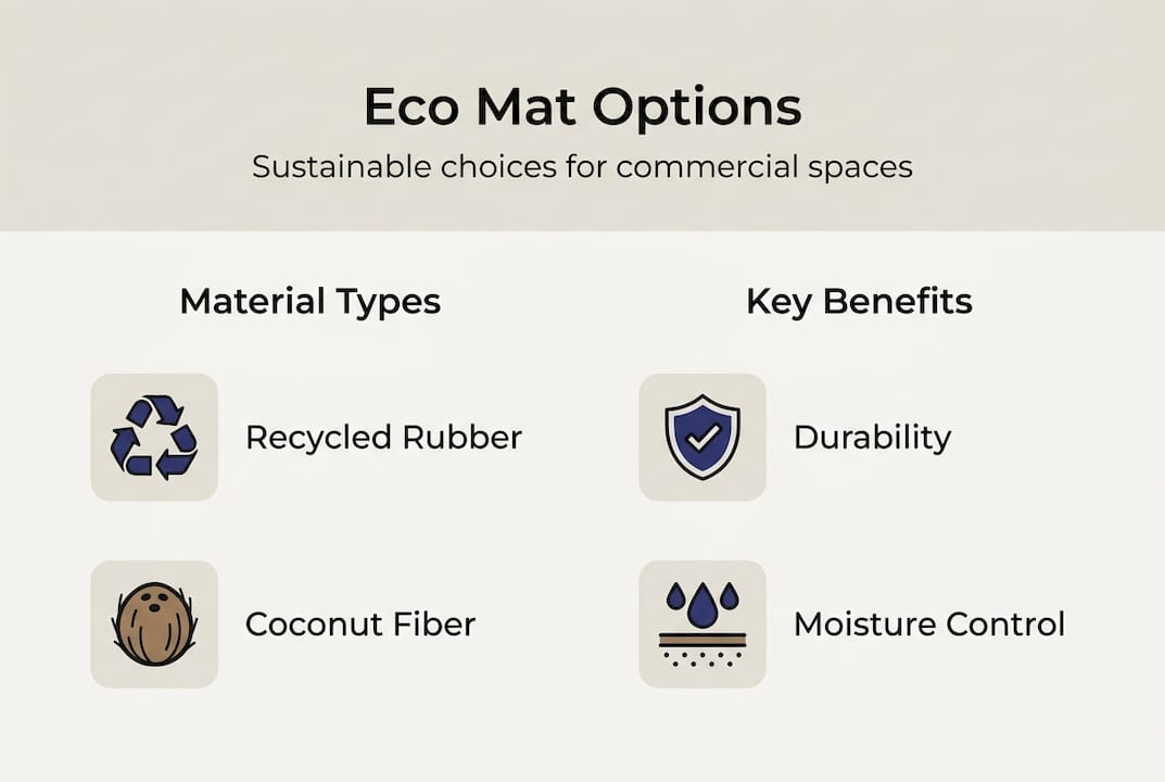 Infographic comparing eco mat types and benefits