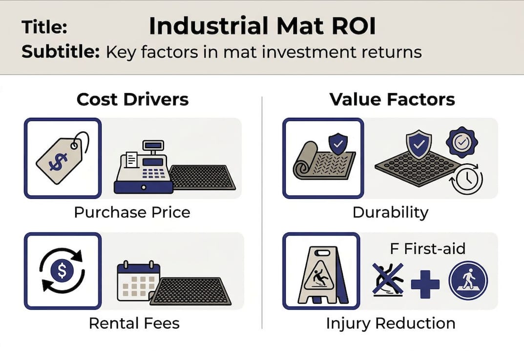 Infographic showing industrial mat ROI overview