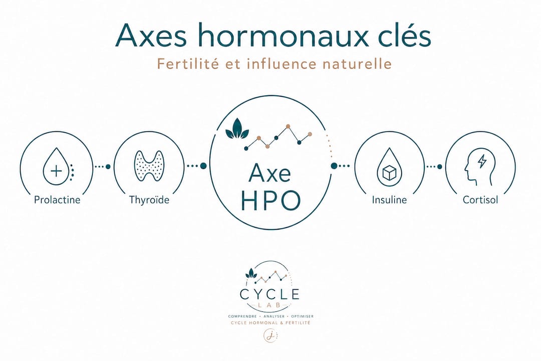 Infographie : panorama des hormones clés qui interviennent dans la fertilité