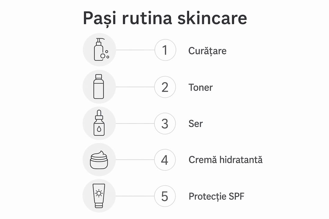 Infografic: cum să-ți construiești corect rutina de îngrijire a tenului