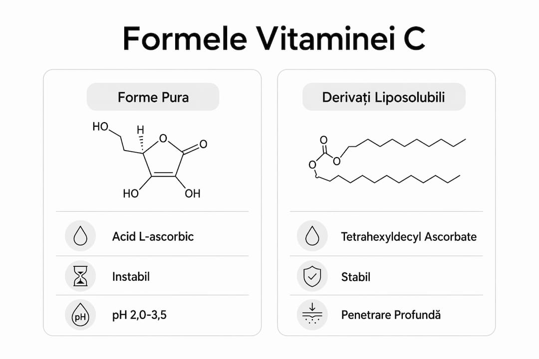 Infografic: tipurile de vitamina C și beneficiile fiecăreia