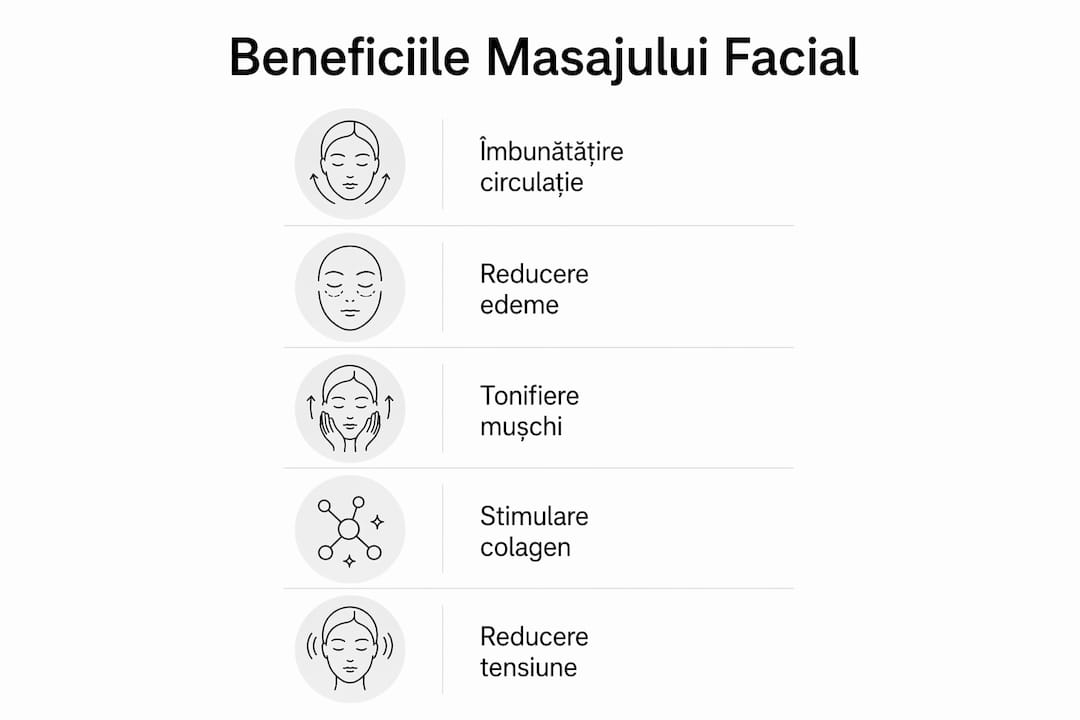 Infografic: De ce merită să incluzi masajul facial în rutina ta – principalele beneficii