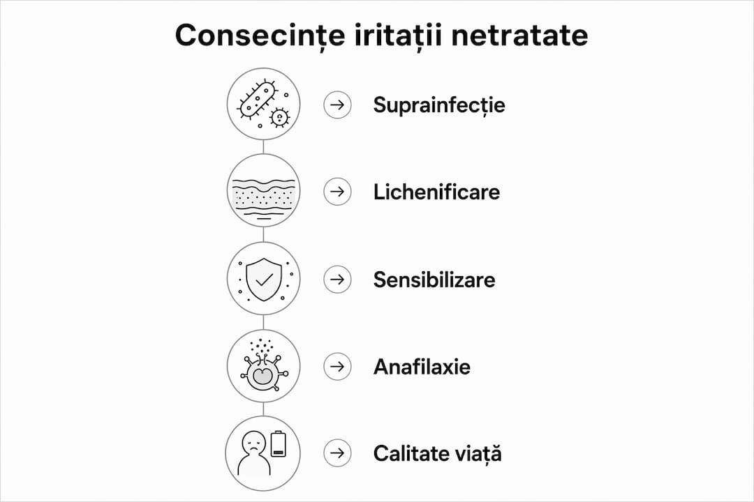 Infografic: ce se poate întâmpla dacă neglijezi iritațiile pielii
