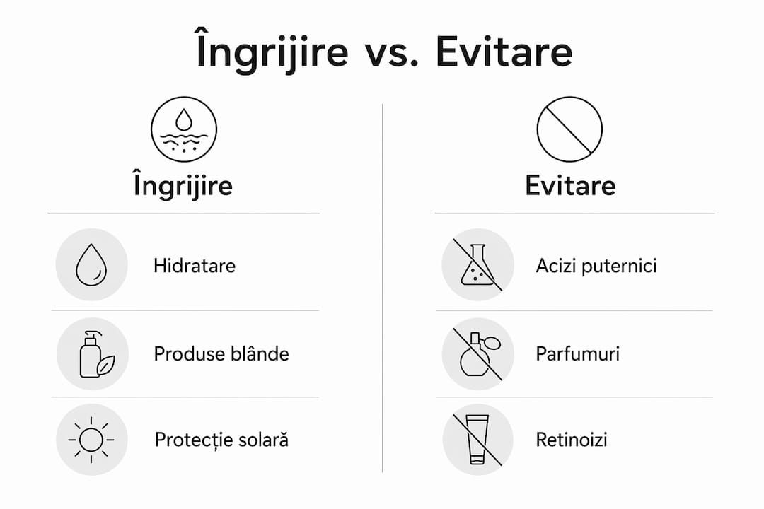 Infografic: Cum ai grijă corect de pielea sensibilă și ce factori trebuie să eviți