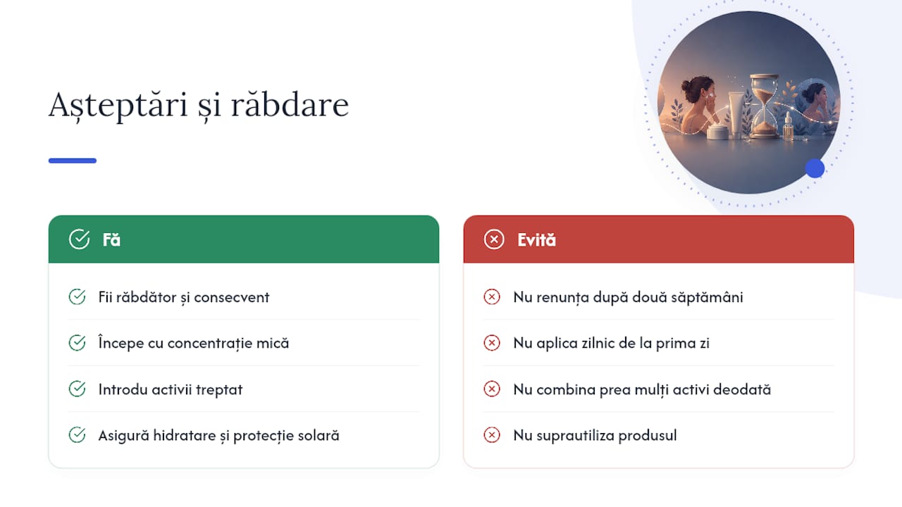 O perspectivă sinceră despre așteptări și răbdare — overview diagram