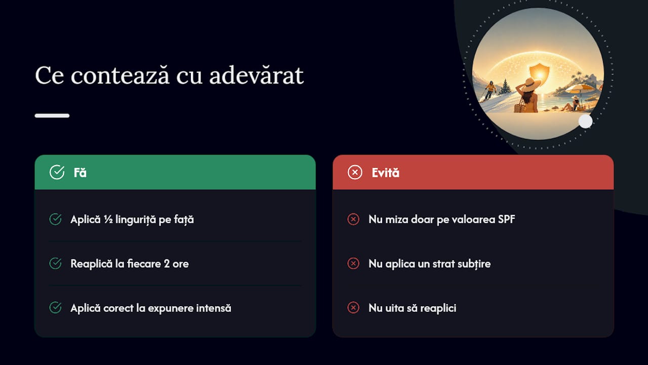 Perspectiva editorială: de ce dezbaterea SPF 30 vs 50 e greșit centrată — overview diagram