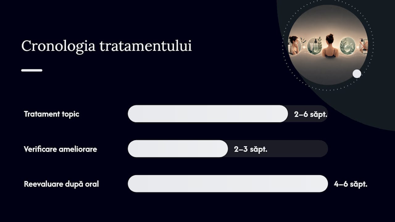 Cronologia tratamentului antifungic topic și oral
