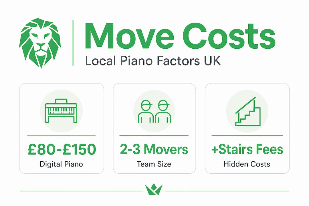 Infographic showing UK local piano move cost factors