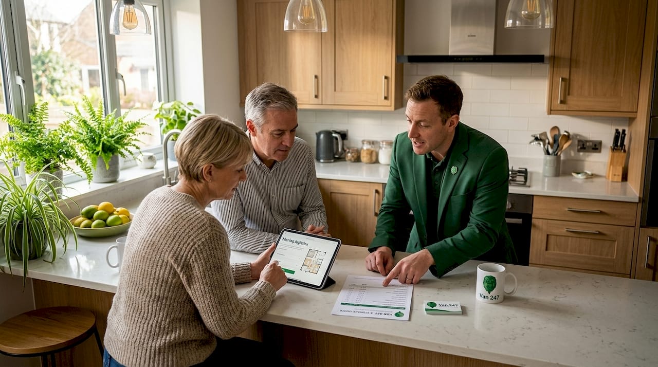 Couple reviews removal costs with company rep