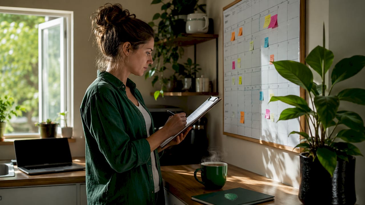 Move coordinator reviewing logistics and schedule