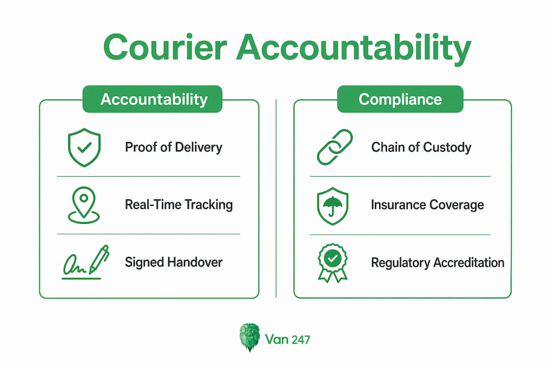 Infographic comparing accountability and compliance features