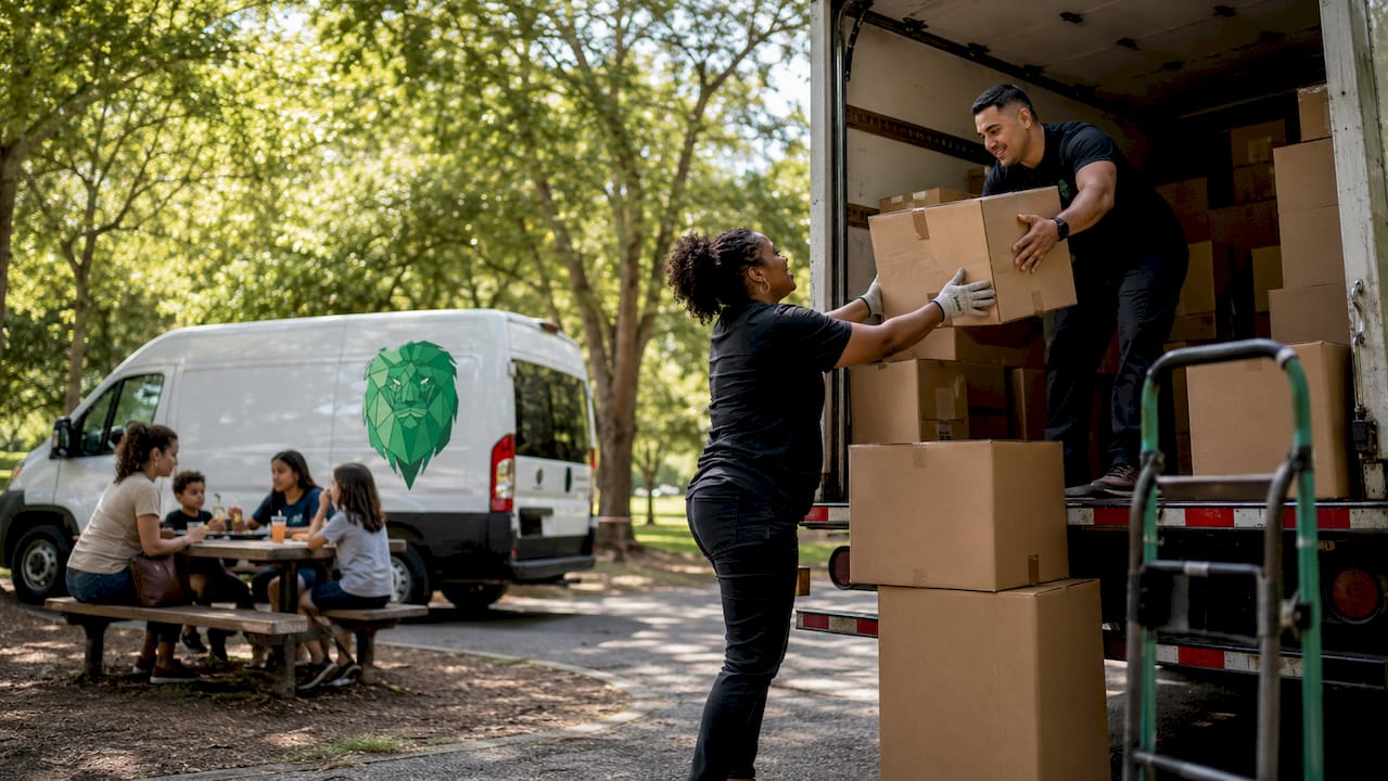 Movers loading truck illustrating move types difference