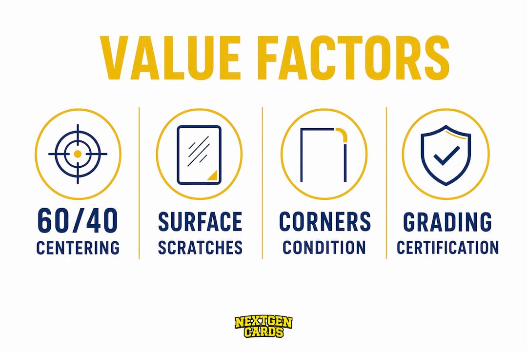 Infographic displaying key factors affecting Aaron Judge card values