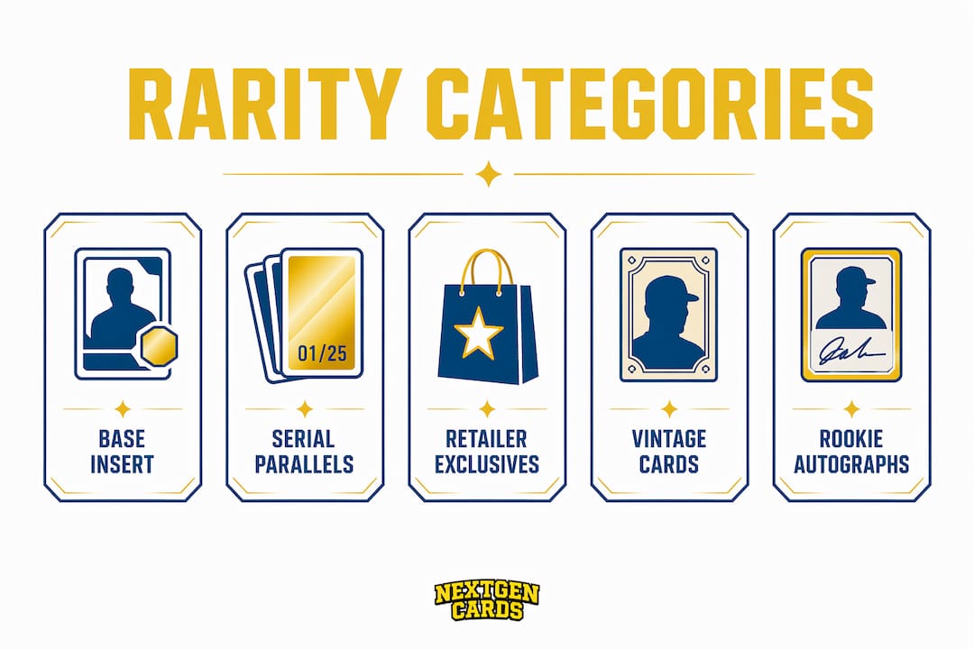 Infographic showing MLB All-Star card rarity categories