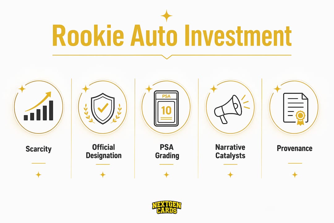 Infographic showing key factors of rookie auto investment