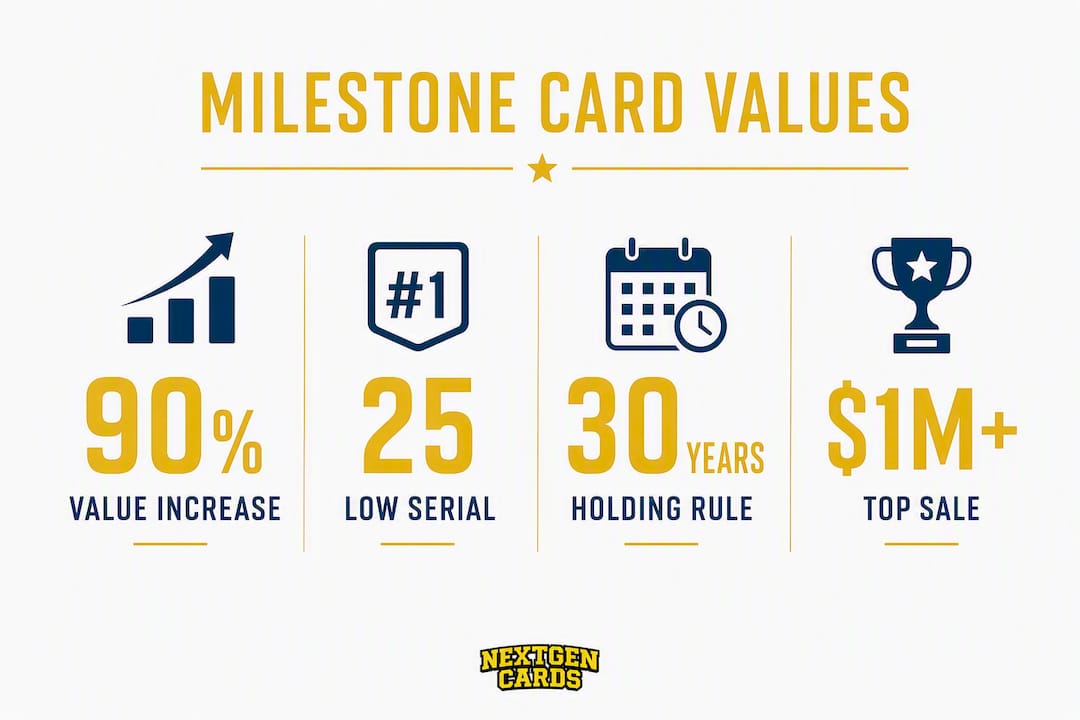 Infographic presenting milestone card value statistics