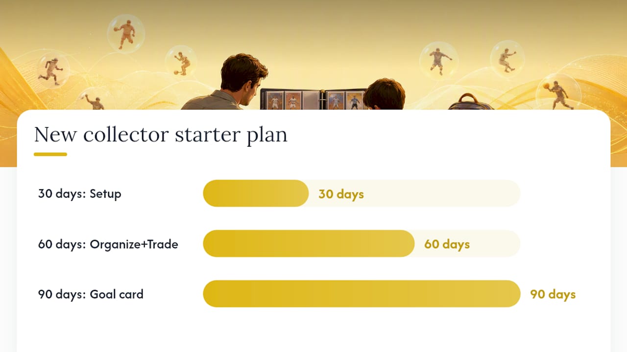 Timeline of 30/60/90-day starter plan for card collectors