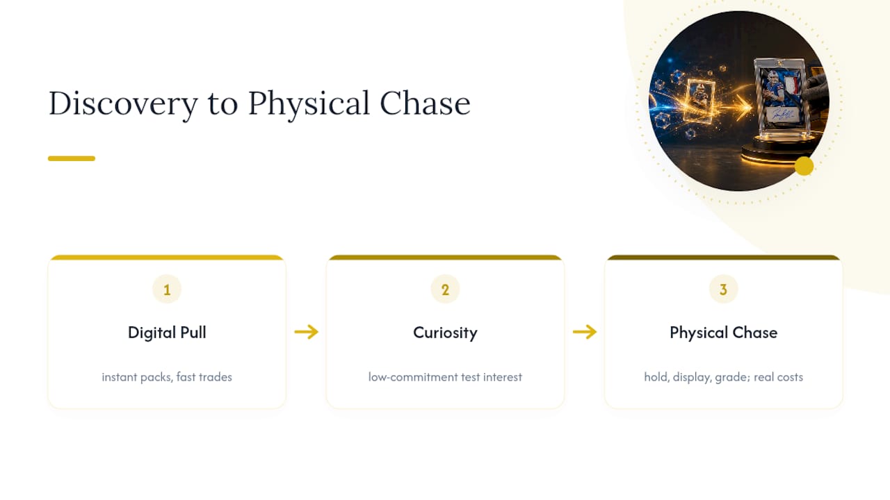 Path from digital pull to physical autograph