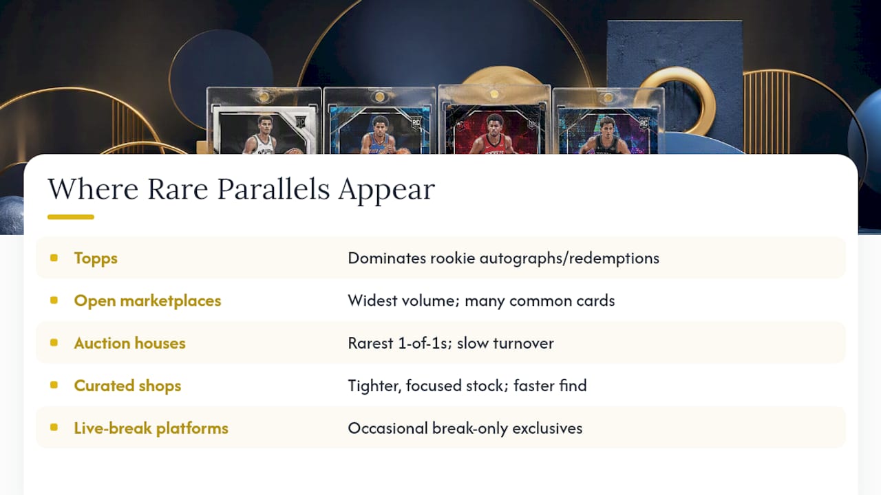 Which Platforms Carry Rare Editions or Specific Card Brands — overview diagram