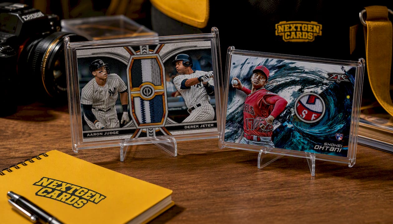 2023 Aaron Judge Derek Jeter - Topps Tribute Dual Jersey Patch Redemption Card