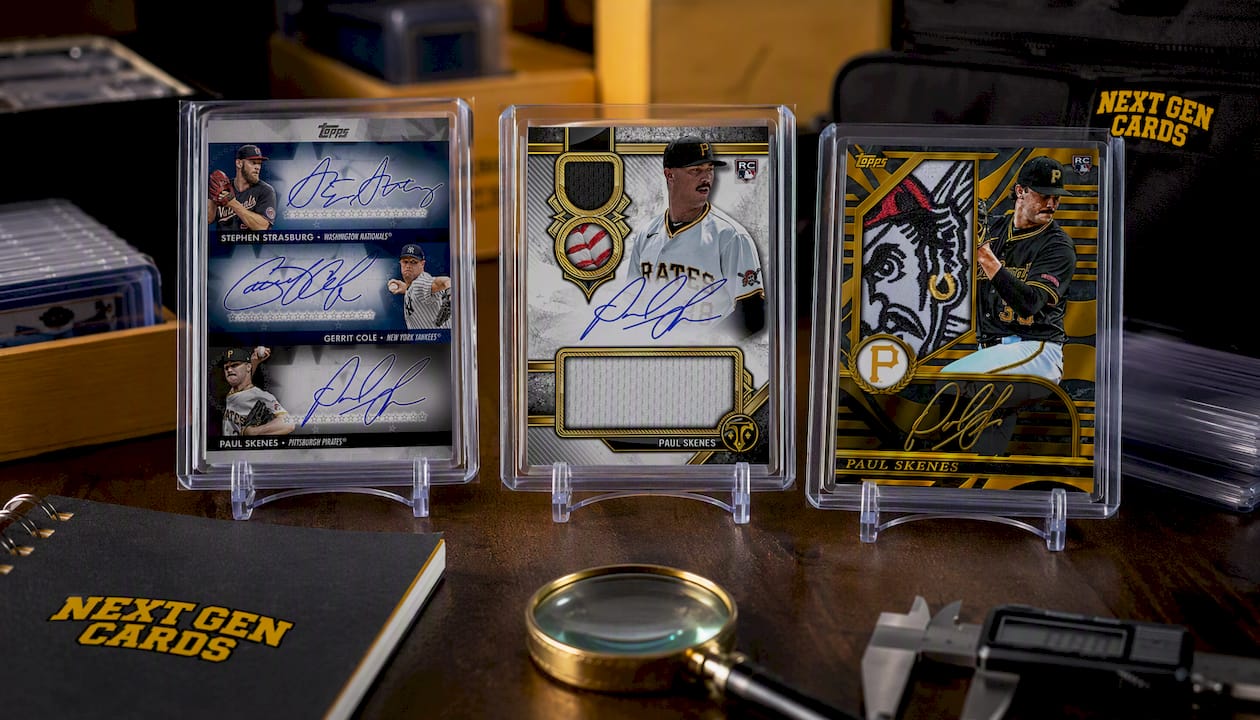 2024 Skenes Cole Strasburg - Topps Baseball Stars Triple Autograph Rare Physical Redemption Card