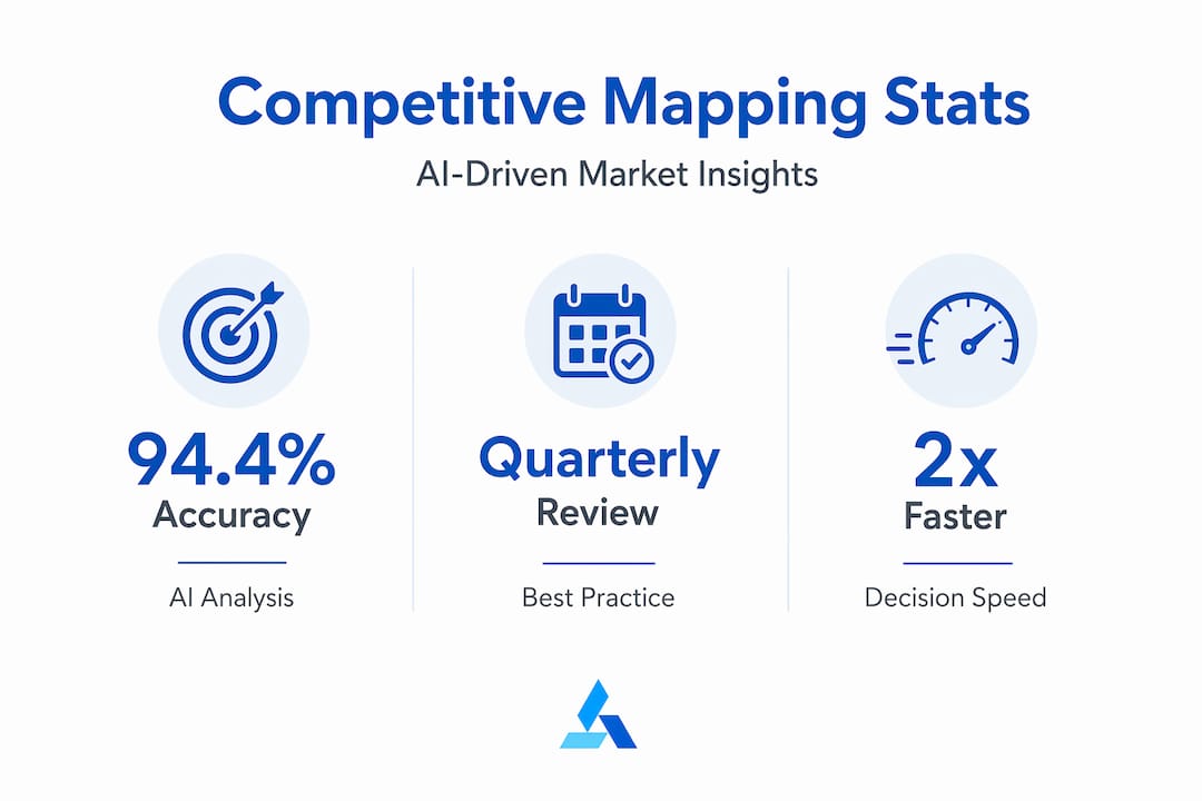 Infographic highlighting competitive mapping statistics