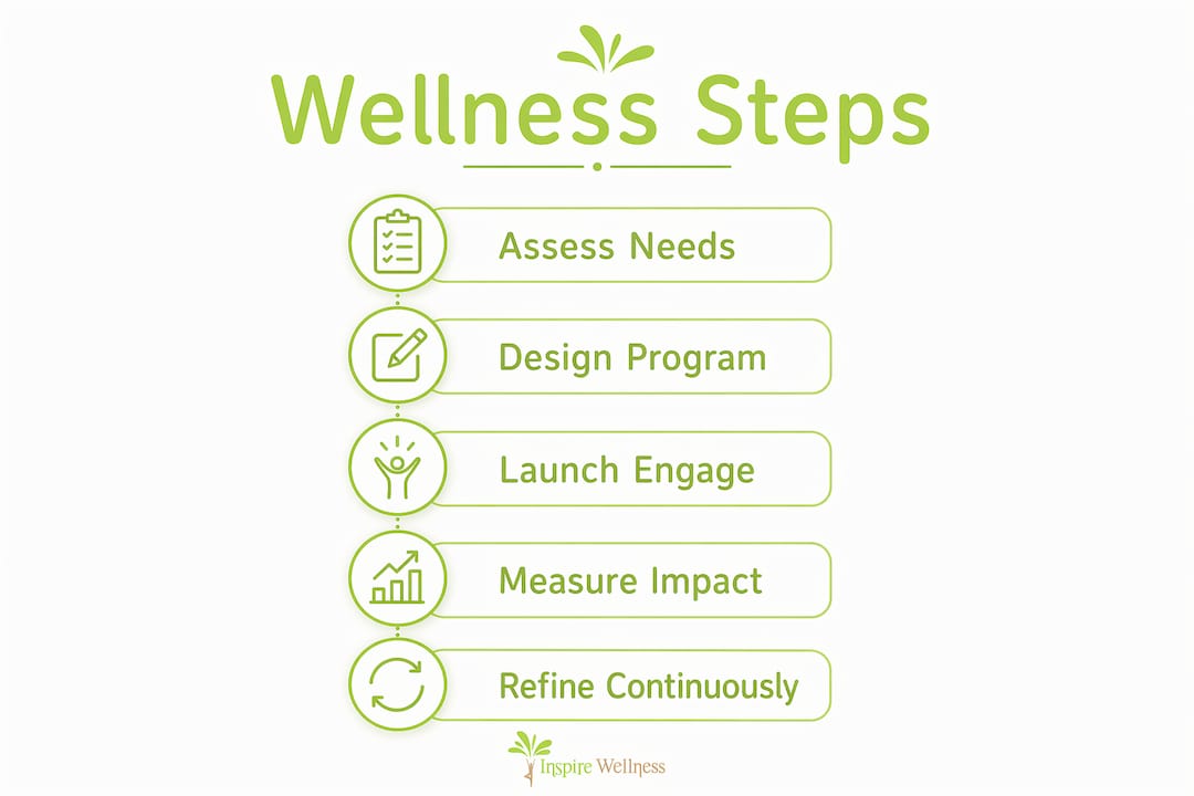 Infographic showing step-by-step wellness process