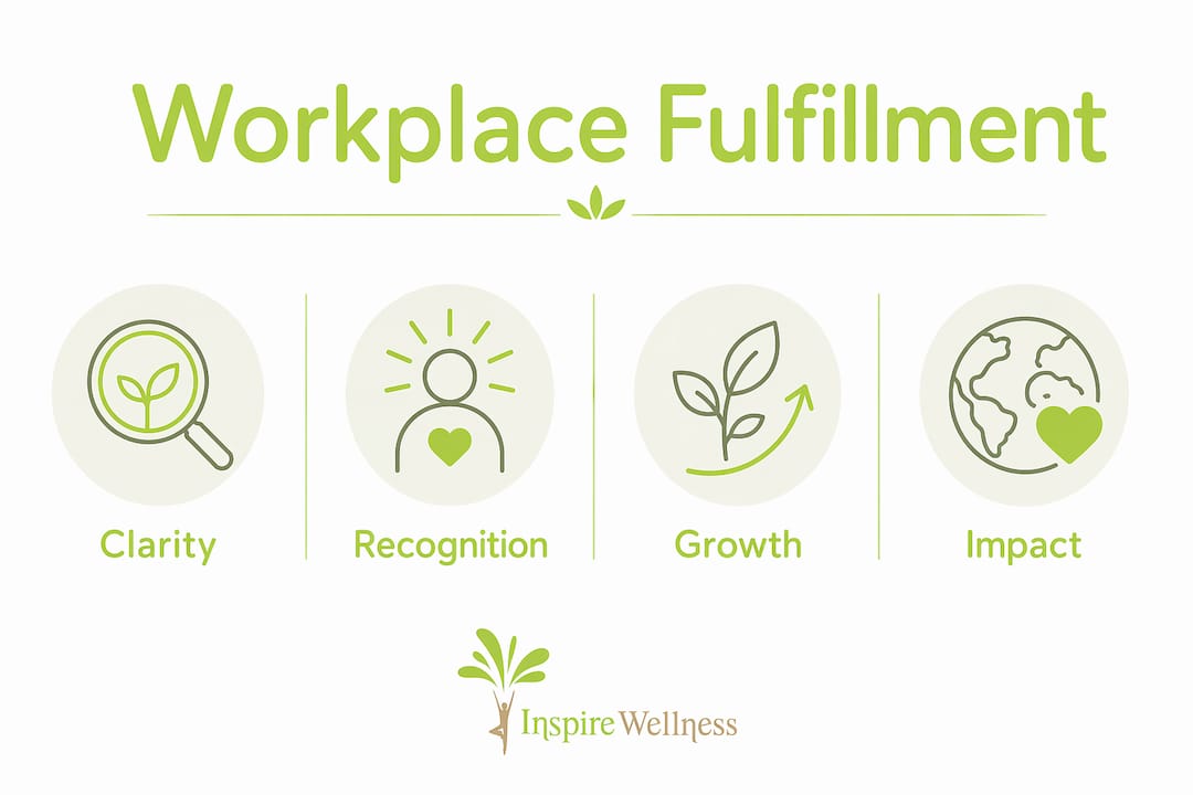 Infographic showing key components driving workplace fulfillment