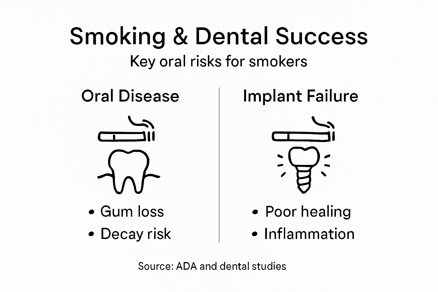 Smoking Effects on Oral Health – Risks for Dental Success | Paynless
