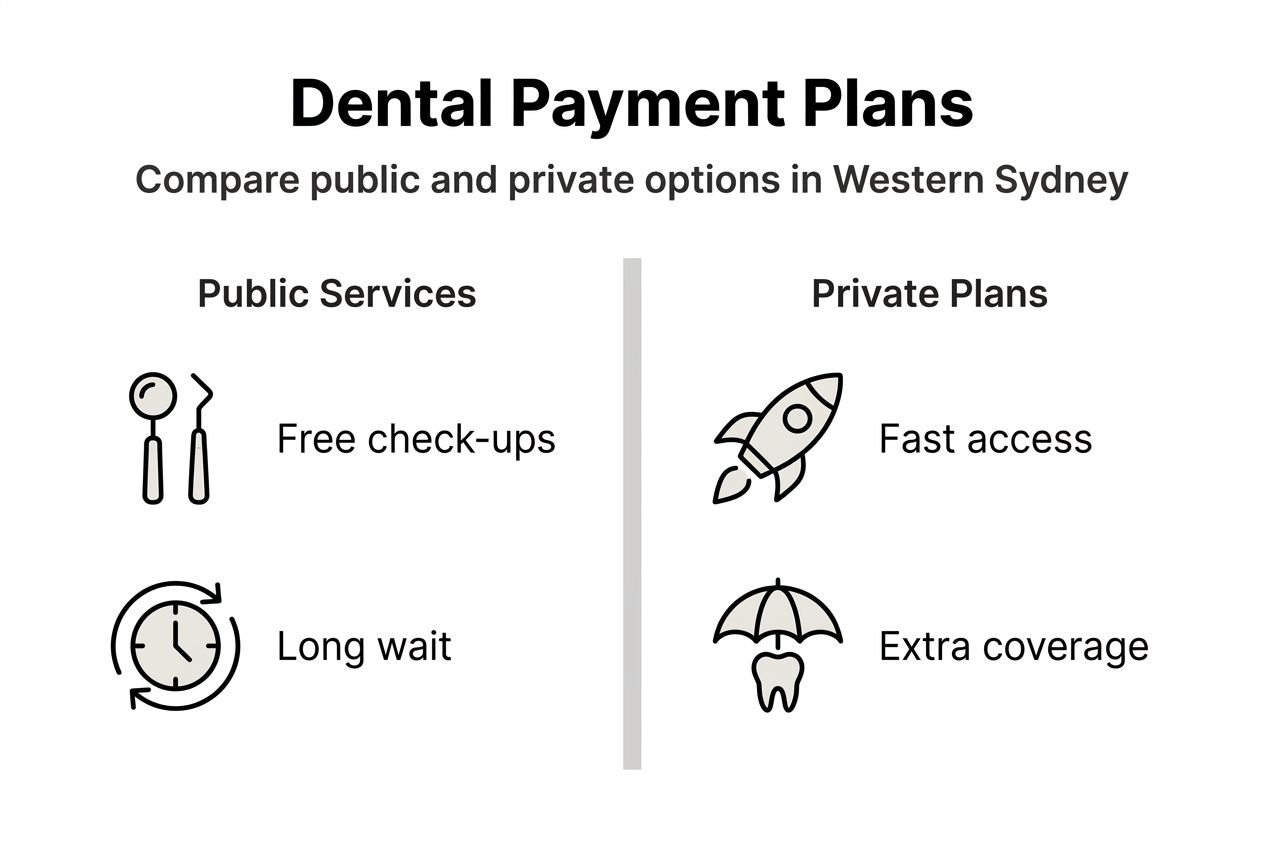 Infographic comparing dental payment options