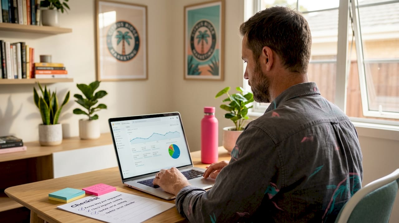 Wellness provider checking Google Ads analytics