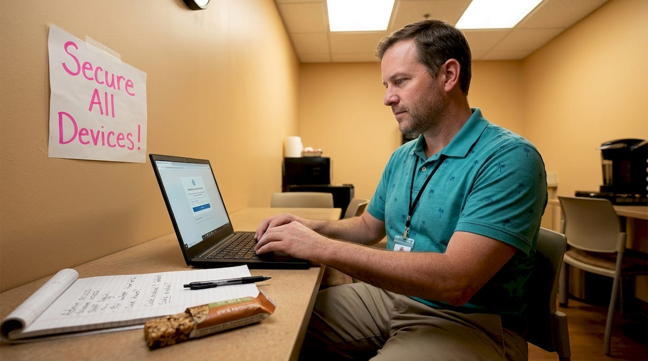 Clinic administrator enabling online security settings