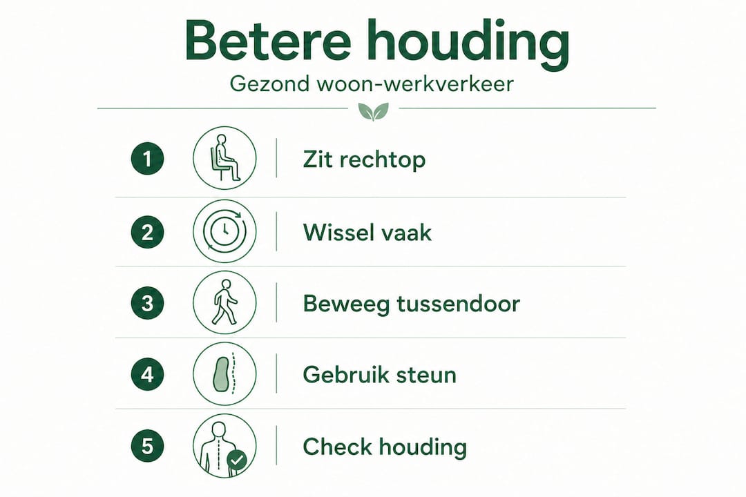 Infographic: stapsgewijs naar een gezonde zithouding