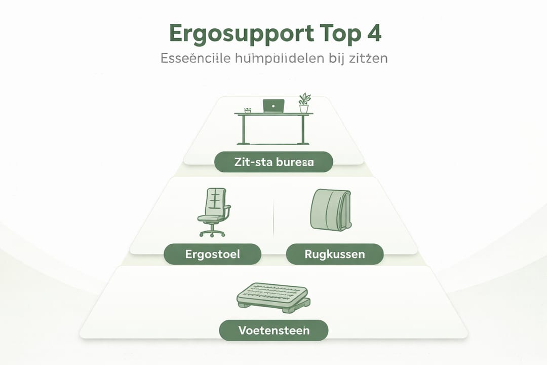 Infographic: een helder overzicht van ergonomische hulpmiddelen in een piramide-indeling
