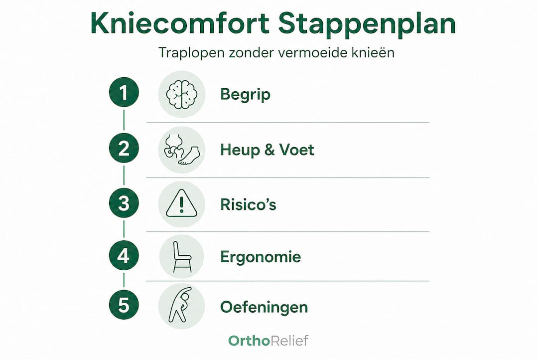 Stappenplan in beeld: zo voorkom je vermoeide knieën
