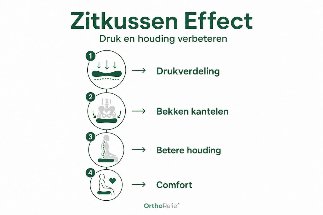 Stappenplan: zo gebruik je een ergonomisch zitkussen