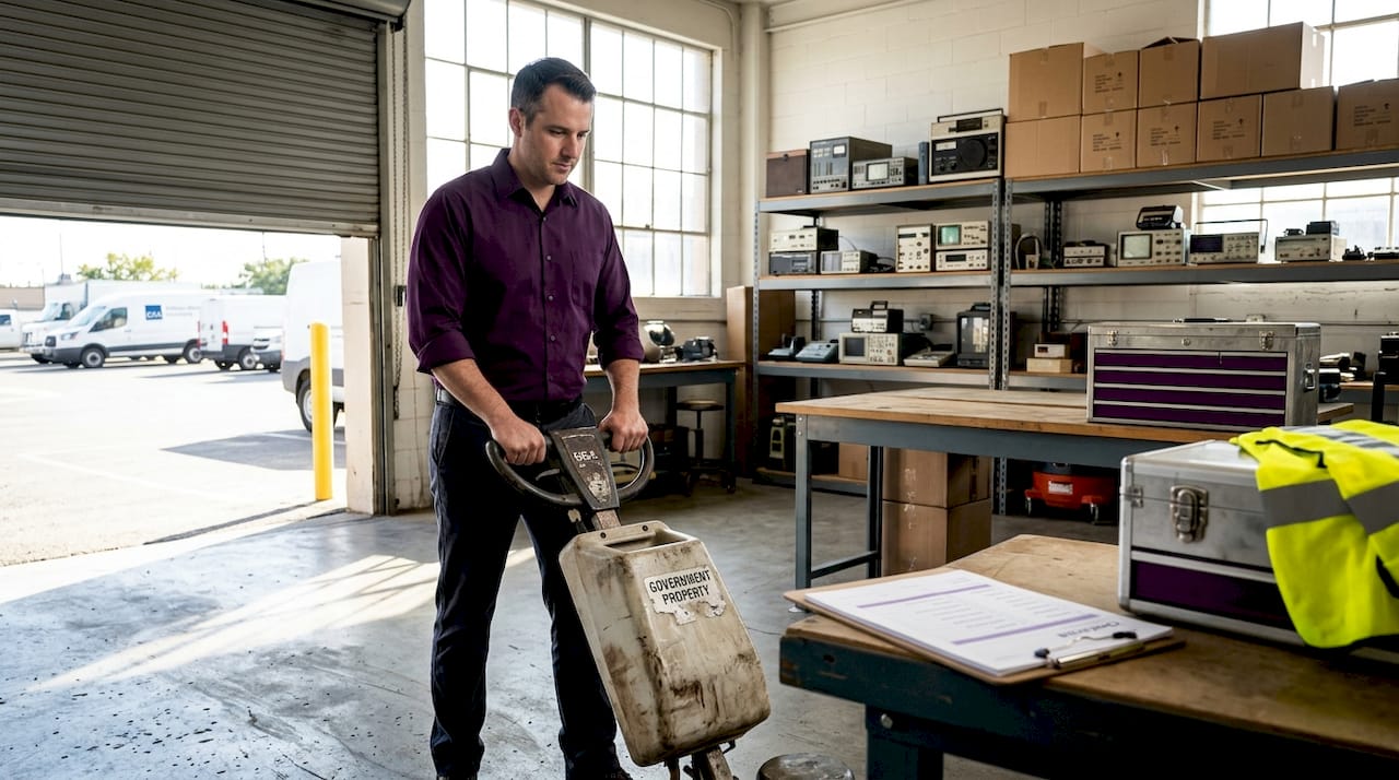 Warehouse manager uses GSA auction equipment