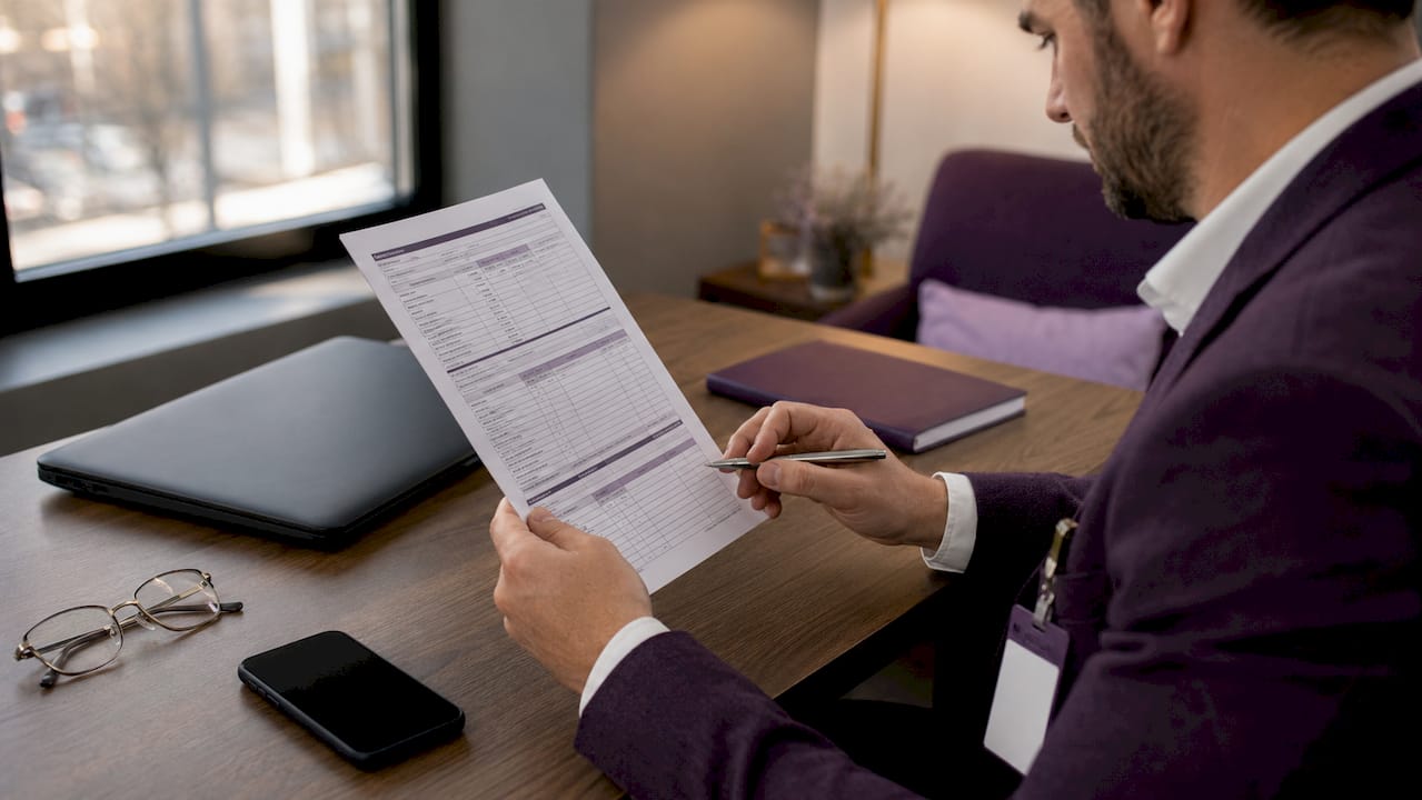 Close-up of hands holding CPARS evaluation form
