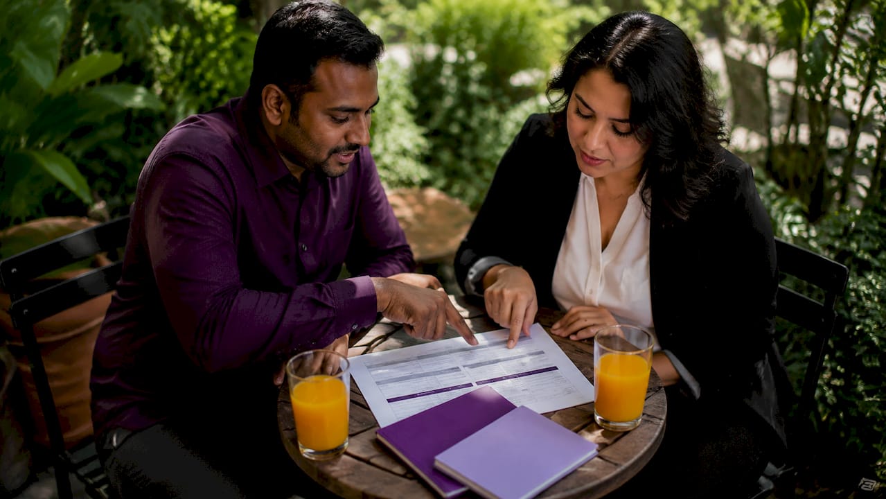 Two professionals discussing socioeconomic categories