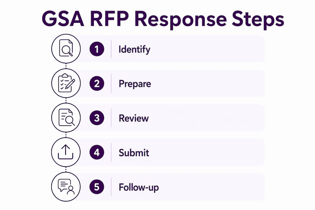 Infographic of GSA RFP response process steps