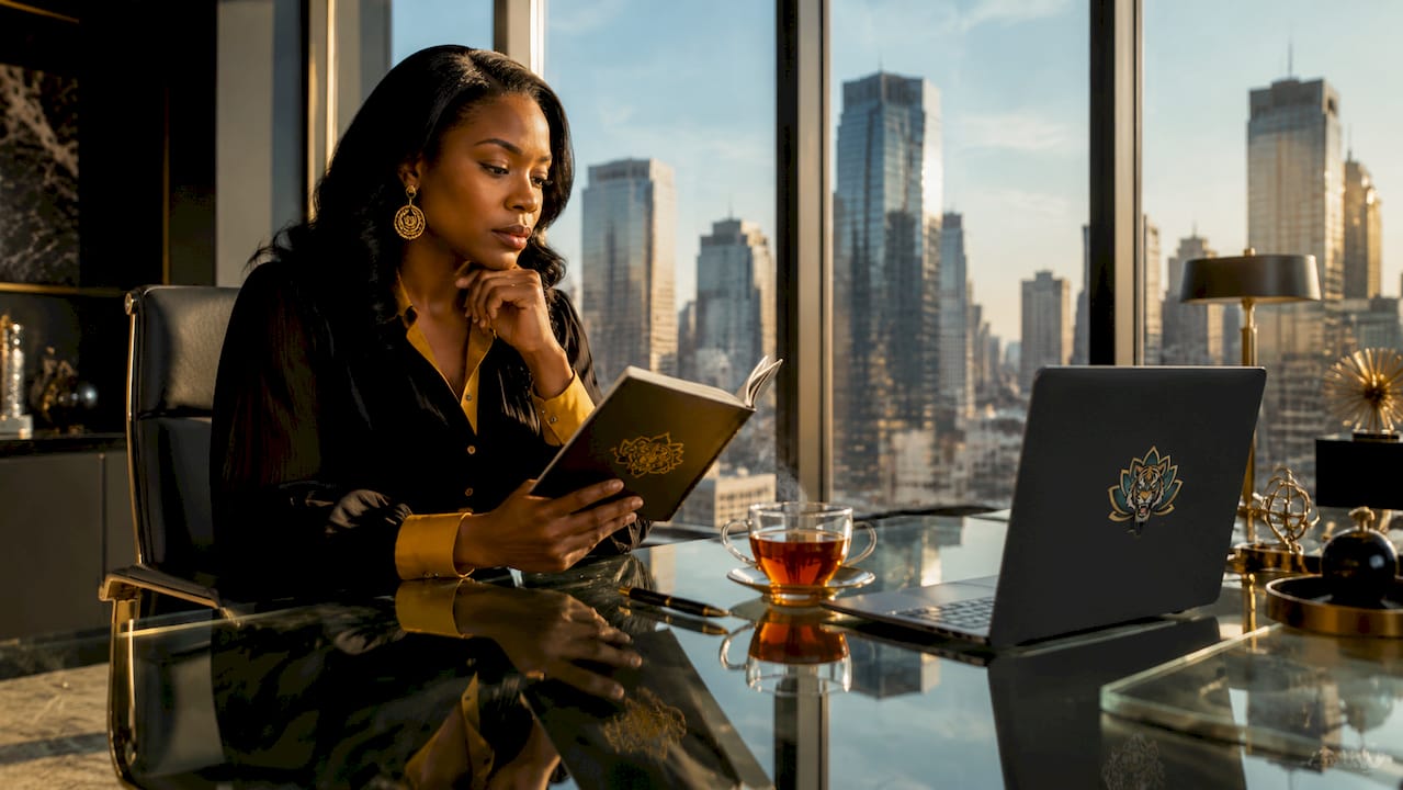 Leader making thoughtful decisions at desk